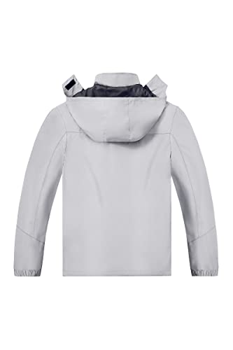 Image of Mens Rain Jacket Waterproof with Hooded Hiking Coat Lightweight Windbreaker | Windproof Mountain Jacket,Multi Zip Pockets Windbreaker,Work,Breathable,Fishing,Active Performance Shell Jackets,Outer Layer