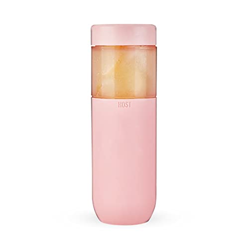 HOST Freeze Double Walled Insulated Water Bottle Freezer Tumbler with Active Cooling Gel Stainless Steel Lid and Silicone Grip, Set of 1 20 Oz Plastic Bottle, Blush by Host - Used condition - Image 7