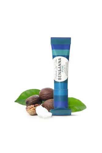 Ben & Anna - Vegane Lippenpflege fĂĽr trockene Lippen mit ohne Geschmack - Nachhaltig verpackt - Zertifizierte Naturkosmetik - Ohne Plastikverpackung - 1er Pack (6g, Neutral Pure)
