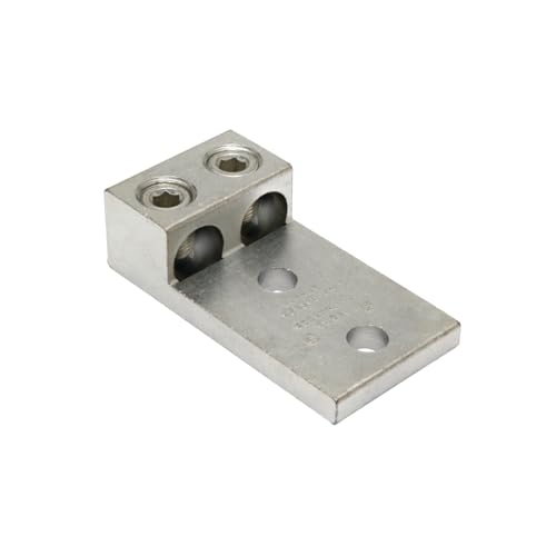 Burndy K2A40U-2N Universal Terminal, 2 Conductor lugs, 300 - 800 kcmil Aluminum or Copper Wire Range, 1/2