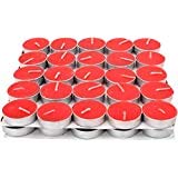 M. E Enterprises Designer Decorative Handmade Scented Smokeless RED Tea Light Candles - Pack of 20 PCS