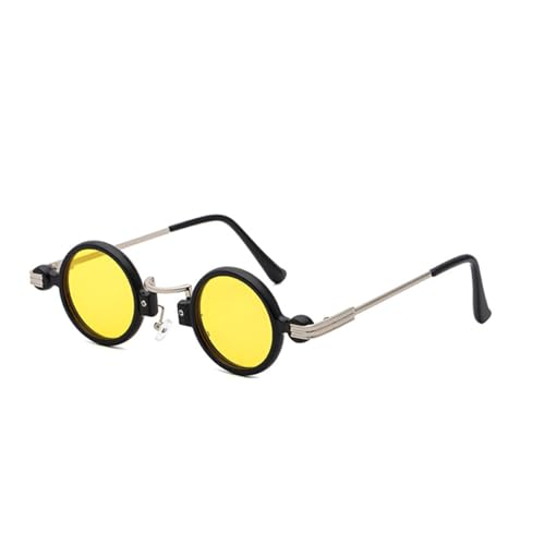 Lunettes de soleil vintage steampunk ronde petite taille pour homme et femme