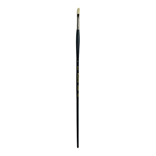 Princeton Ashley Natural Bristle Paint Brush for Oil and Acrylic, Series 5200, Filbert, Size 2