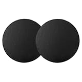 EPIGEIST 2 piezas Bandeja de Pizarra Redonda Natural para Servir Steak y Sushi Multiusos para Hogar y Restaurante de Fácil Limpieza y Almacenamiento