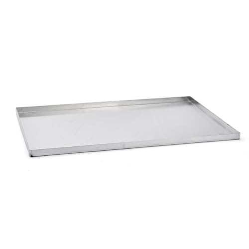 De Buyer Platte Vanillesoße- – Aluminium unbeschichtet Bords droits L 60cm / l 40cm / H 2cm, Silber – Ansicht 1