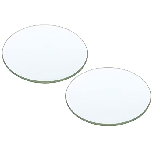 Image of PATIKIL 12 inch (300mm) Focal Length Double Convex Lens, 2 Pack 100mm Diameter 11mm Height Glass Optically Polished Round Edges Lens for Physics Experiment, Clear