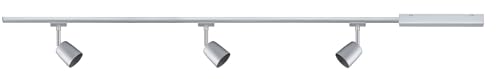 Paulmann 95462 Cover URail Basic Set GU10 max. 3x10W dimmable 230V Chrome matt, Chrome Rail System – Choose Any lamp