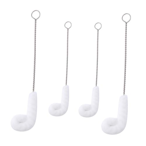 KOMBIUDA 4pcs Cleaning Brush Milk Bottle Brush Cup Cleaner Brush Painting Brush Cleaner Sponge Bottle Brush Neck Bottle Brush Bottle Scrubbing Brush Bottle Scrubber 304 Stainless Steel