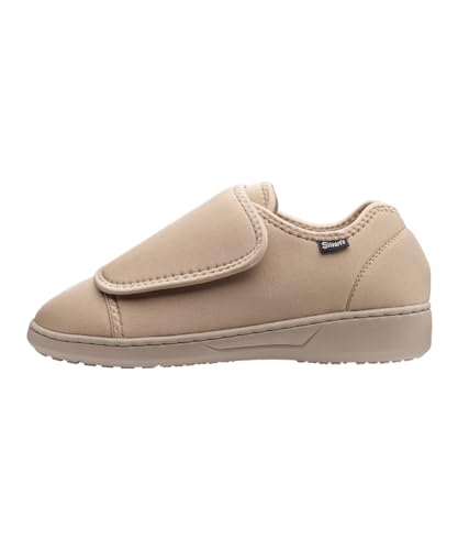 Silvert's Adaptive Clothing & Footwear Women’s Ultra Comfort Flex Neoprene Extra Wide Shoes for Seniors - Beige 9