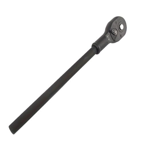 MacWork Heavy Duty 3/4-Inch Drive Quick-Release Ratchet Wrench 24 Teeth 40CR Steel Black