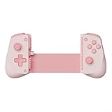 Zilimontt Ausziehbarer Gamecontroller Kompatibel mit und Geräten, Tragbares ABS Mobile Gaming Joystick Gamepad mit verstellbarem Griff für Reisen, (Rosa)