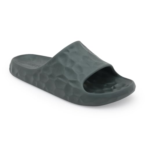 Image of Red Tape Dark Green Pool Sliders for Men