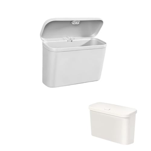 Poubelle de voiture type presse design blanc haut de gamme avec bac de stockage suspendu hermétique
