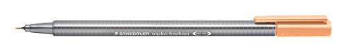 Staedtler 334-430 fineliner triplus, Triangular Shaft, in a Cardboard case, Metal-encased tip, Approximately 0.3 mm