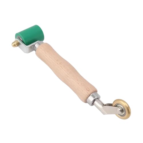 Silicone Seam Roller Welding Handheld Brass Press Wheel Welding Tool Combo Seam Rollers Welding Roller for Heat Welding Seams, Green