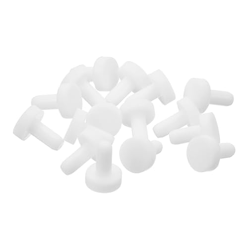 Image of uxcell 32 Pieces White Rubber Stopper, 3mm Plug Holes for 2.5-2.8mm /0.1-0.11 inch Hole