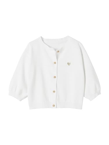 VERTBAUDET Gilet bébé en Tricot Broderie Coeur Blanc 18M(81CM)