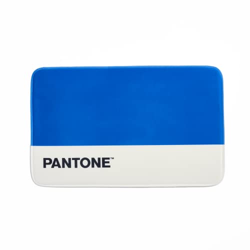 SWEET HOME Pantone Tapis de Bain en Mousse à mémoire de Forme, Confortable et Absorbant, Envers en Caoutchouc antidérapant SBR. 50 x 80 cm, Bleu