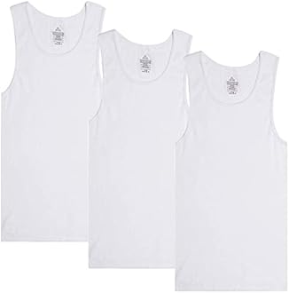 Efit 3-6 Pack Men's 100% Cotton A-Shirts Undershirt Plain Ribbed Tank Top
