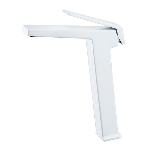 Robinet d'évier en laiton massif blanc et style nordique de luxe pour salle de bains