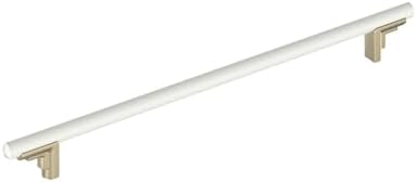 Signature Hardware 954044-18 Anberlin 18 Inch Center to Center Appliance Pull - Matte White Handle - Golden Champagne