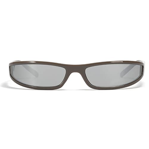 Image of Small Square Sunglasses for Women,Cute Fashion Wrap Around Sunglasses,Trendy Y2k Sunglasses Vintage Narrow Shades