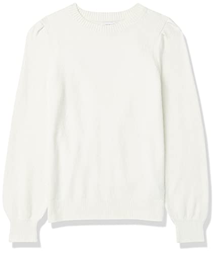 Image of Amazon Essentials Women's Relaxed-Fit Soft Touch Long Sleeve Pleated Shoulder Crewneck Sweater