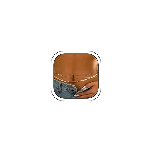 Chaîne de corps or pour femmes Fleur Soleil Papillon Perles Bijoux plage Ceinture or Accessoire bikini tendance Cadeau