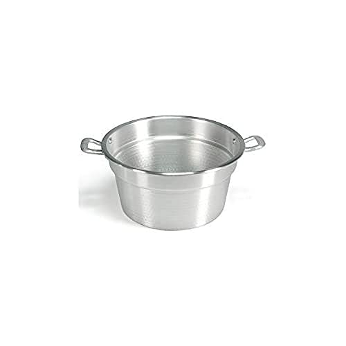 Home 3057438 Caldaia Alluminio Pesante Spazzolata Cm38 Pentole e Preparazione Cucina, 0.1 Litri, Argento