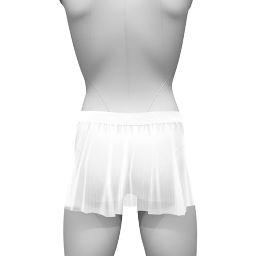 Men's Sexy Panties Sissy Knickers Briefs Stretch Low Waist Mesh large Flat Skirt Hot Dress Funny Underwear3