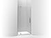 Kohler K-707506-D3-BNK Revel Shower Doors, Frosted Glass with Anodized Brushed Nickel Frame