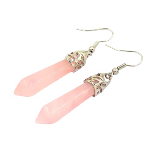 Rose Quartz Dangle Earrings For Women Rose Quartz Crystal Drop Earrings Silver Pink Quartz Earrings Stone Of Love And Beauty Gift For Anniversary #TOP7