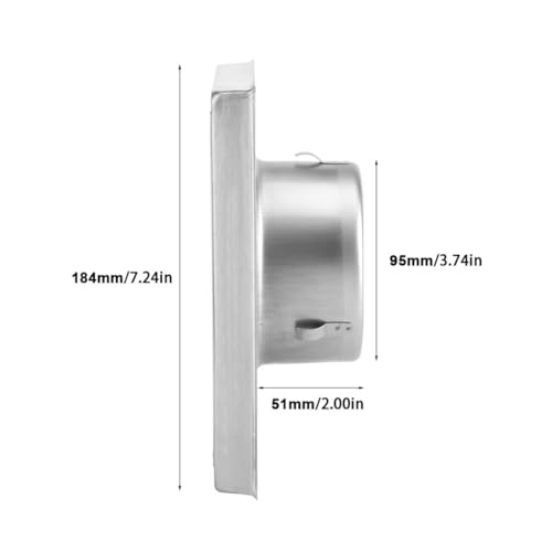 Grille de ventilation 100mm en acier inoxydable durable pour mur