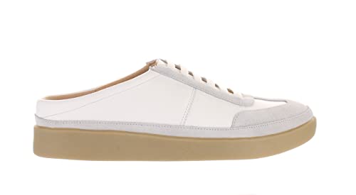 Vionic Women's Essence Thrive Casual Leather And Suede Mules- Supportive Slip On Backless Shoes That Include Three-Zone Comfort With Orthotic Insole Arch Support, Medium Fit, Sizes 5-11 White 8 Us #TOP2