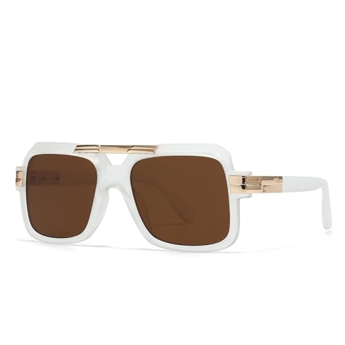 Lunettes de soleil de luxe pour hommes et femmes monture retro en metal nuances uv400