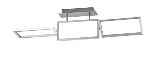 Plafonnier aluminium brossé WOFI Skip pour illuminer le salon
