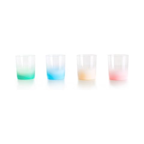Sugar & Cloth Ombre Plastic Tumbler Glass Set, 4-Piece Cover