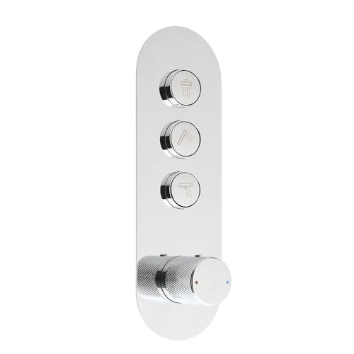 Milano Orta 3 Outlet Push Button Thermostatic Mixer Shower Valve - Chrome