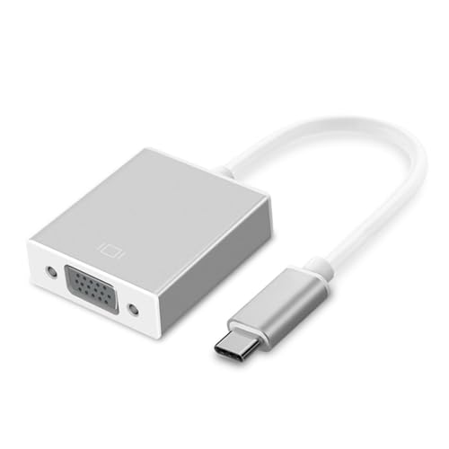 USB C VGA 1080P �A�_�v�^�[ �A���~�j�E�������V�F�� �v���W�F�N�^�[�ڑ��\����� ���s �r�W�l�X �v���[���e�[�V�����p ���h�~ �^�C�v C VGA �A�_�v�^�[