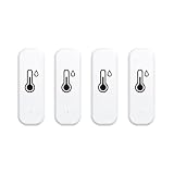 Zigbee Temperature and Humidity Sensor, 4 Pack, Smart Home Compatible, Zigbee 3.0, Multi-Room Group Control