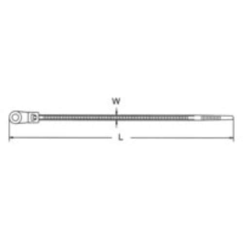 Guide-cordon avec oeil Haupa 398x7,9 mm attache nylon pour câble