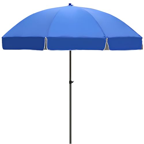 Sombrilla de playa redonda exterior ajustable e impermeable para patio y jardin