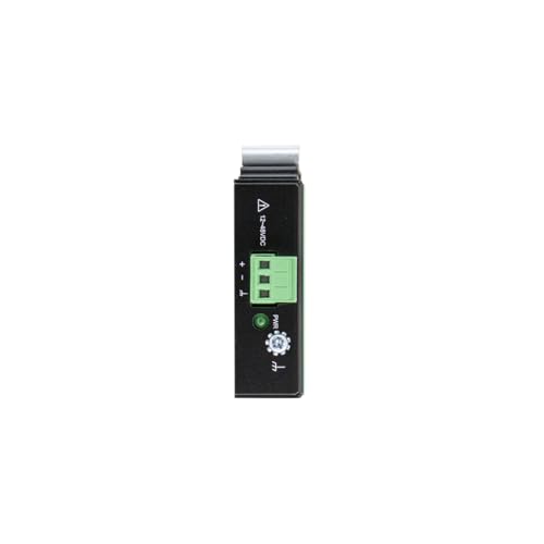 Image of MS1-U05L Industrial Network Switch, 5-Port 10 /100BASE-T RJ45, Unmanaged, Black Aluminum, DIN Rail /Wall Mount, 0.93x4.39x2.90 inch, 0.40 lb, 12-48 VDC