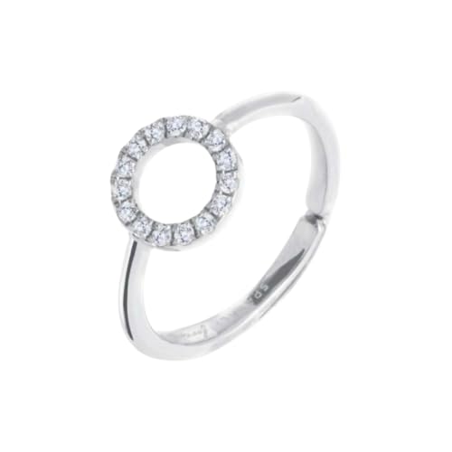 Bague Femme Marlù en Acier Inoxydable Argenté Anti-Ternissement Zircon