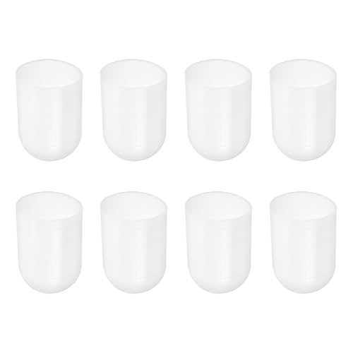 Image of uxcell 8Pcs Silicone End Caps, 37mm(1-9 /32 inch) ID 38mm(1-1 /2 inch) Height Round Rubber Elastic Screw Thread Protectors Flexible Screw Bolt Covers Caps for Metal Tube Rod Bolt, Clear