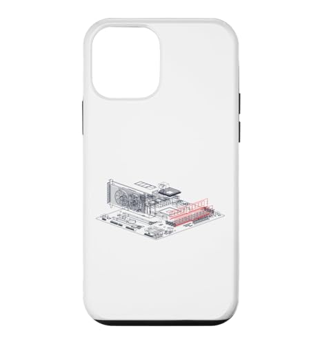 Image of RAM Card Wireframe Computer Motherboard IT Tech Geek Nerd Case for iPhone 12 mini