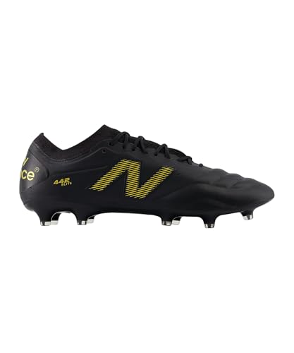 New Balance Tenis de fútbol 442 Elite Fg V2 para hombre, Negro/Dorado Metálico, 43 EU