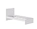 Iconico Home MIK Struttura Letto Singolo con testiera portaoggetti, Legno Composito, Bianco Opaco, 90x200 cm