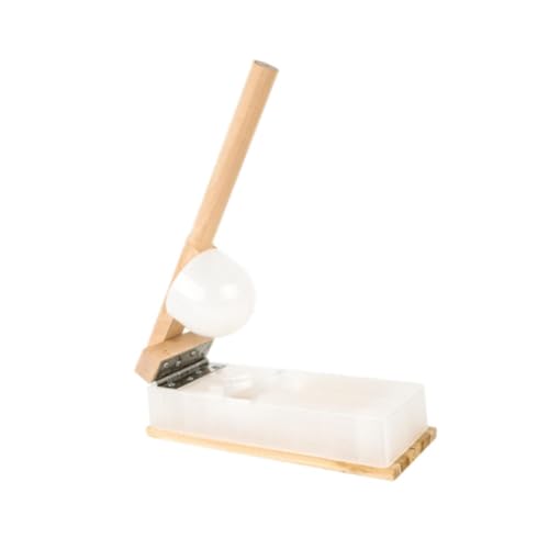 Bothyi Wood Mochi Maker Qingtuan Rice Hand Pie Maker Manual Convenient Dough Presser Qingming Skin Maker for Camping Home, Wood 9.5CM