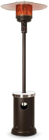 Fire Sense 67977 Mocha Finish Powder Coated Patio Heater with LED Table